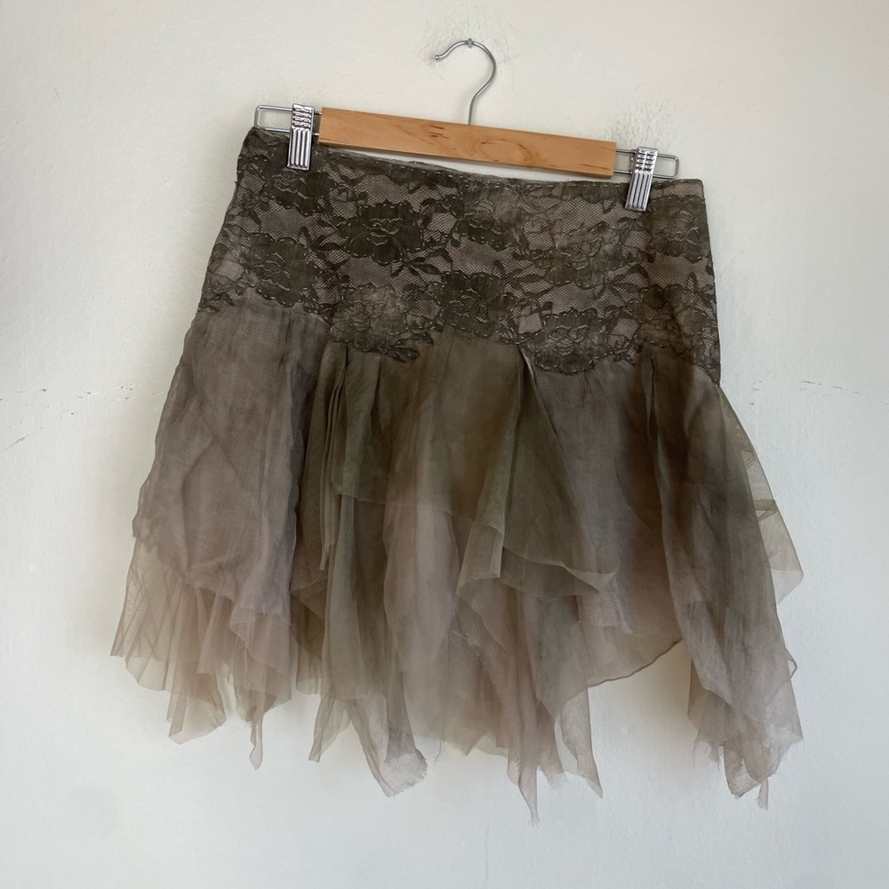 Free people ruffled net skirt